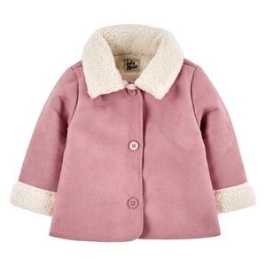 Baby Sherpa Faux Suede Jacket. EUC. Pink